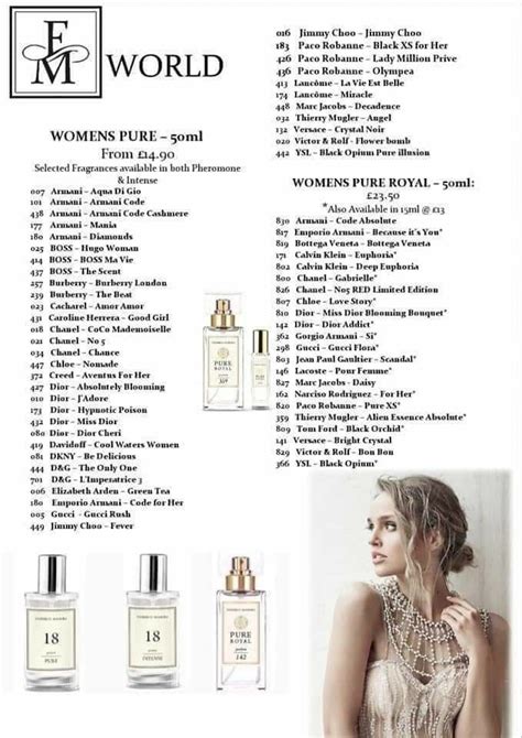 pure royal perfume list.